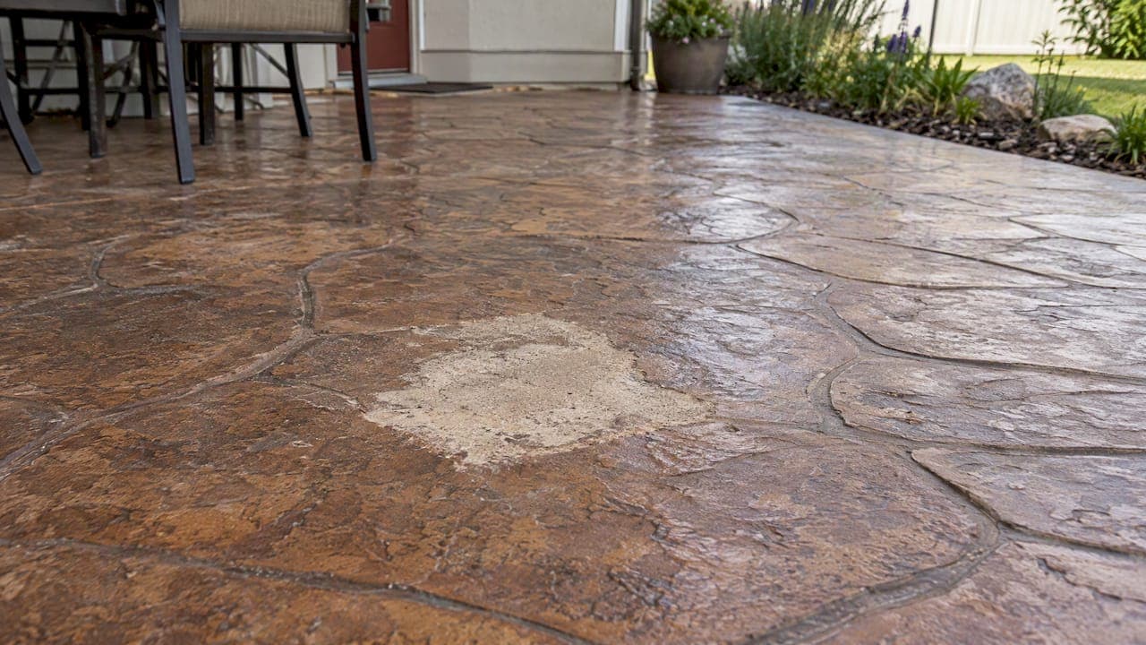 Stamped Concrete Maintenance for Homeowners: Acid Can Ruin Color